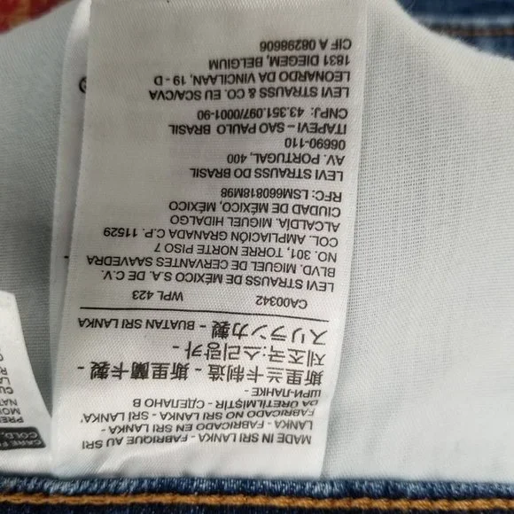 Levi's Premium Wedgie Straight Jeans Womens Denim Wash High Rise 22W - Picture 8 of 10